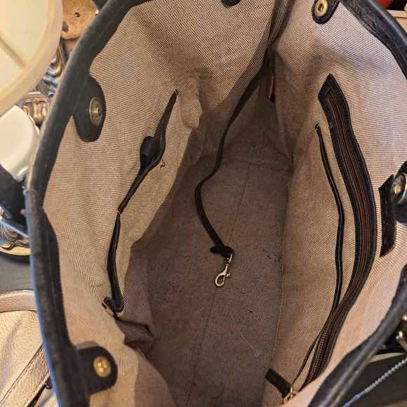 Tote 100% leather black ostrich - Picture 4 of 6